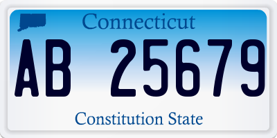 CT license plate AB25679