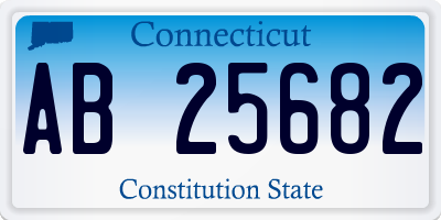 CT license plate AB25682