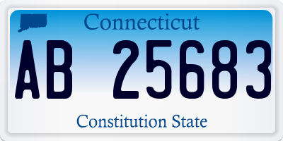 CT license plate AB25683