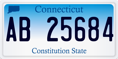CT license plate AB25684