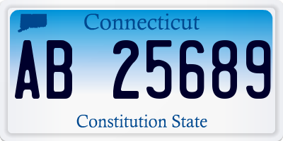 CT license plate AB25689