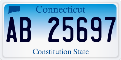 CT license plate AB25697