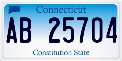 CT license plate AB25704