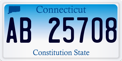 CT license plate AB25708