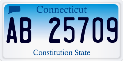 CT license plate AB25709