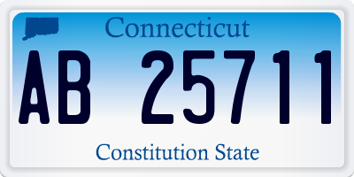 CT license plate AB25711