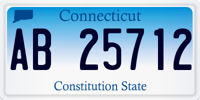 CT license plate AB25712