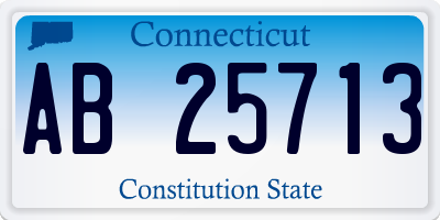 CT license plate AB25713