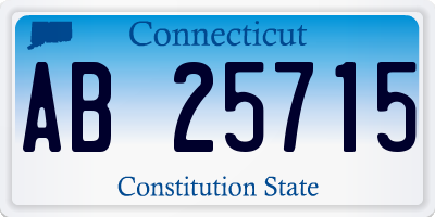 CT license plate AB25715