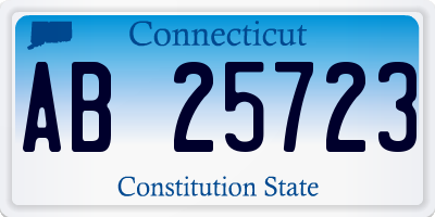 CT license plate AB25723