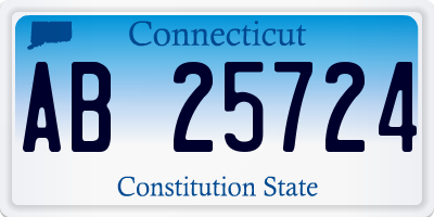 CT license plate AB25724