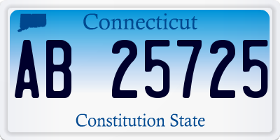 CT license plate AB25725