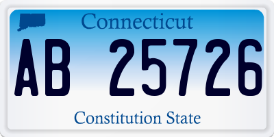 CT license plate AB25726