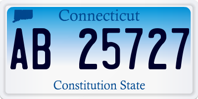 CT license plate AB25727