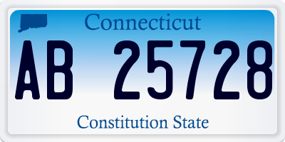 CT license plate AB25728