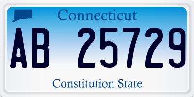 CT license plate AB25729