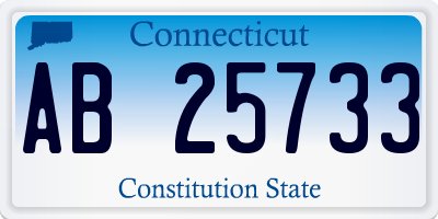 CT license plate AB25733