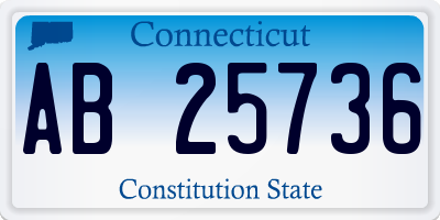 CT license plate AB25736