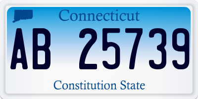 CT license plate AB25739