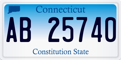 CT license plate AB25740