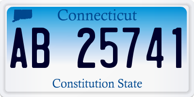 CT license plate AB25741