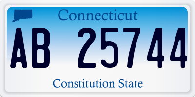 CT license plate AB25744