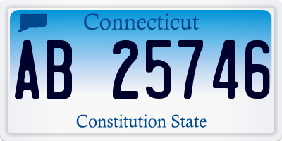 CT license plate AB25746