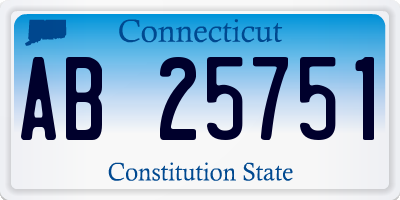 CT license plate AB25751