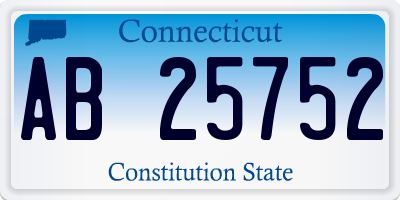 CT license plate AB25752