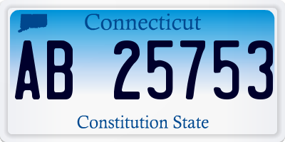 CT license plate AB25753