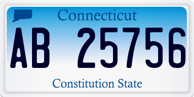 CT license plate AB25756