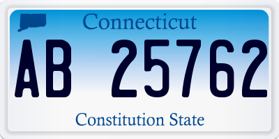 CT license plate AB25762