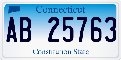 CT license plate AB25763