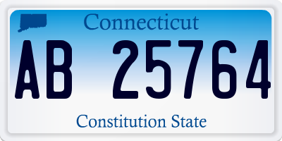 CT license plate AB25764