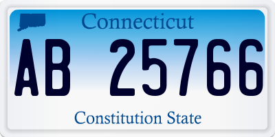 CT license plate AB25766