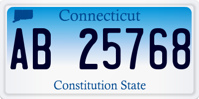 CT license plate AB25768