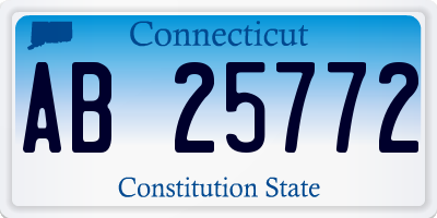 CT license plate AB25772