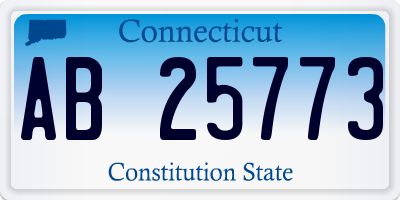 CT license plate AB25773