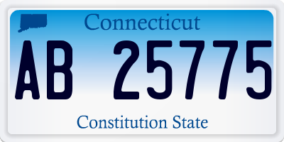 CT license plate AB25775