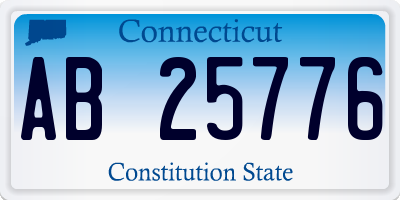 CT license plate AB25776