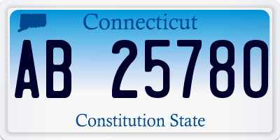 CT license plate AB25780