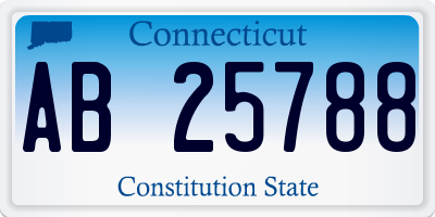 CT license plate AB25788