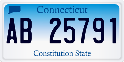 CT license plate AB25791