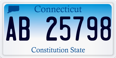 CT license plate AB25798