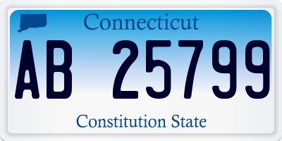 CT license plate AB25799