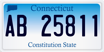 CT license plate AB25811