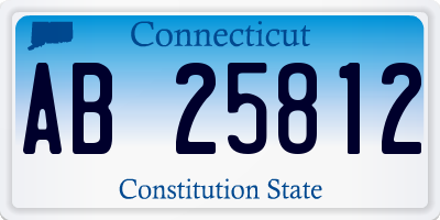 CT license plate AB25812