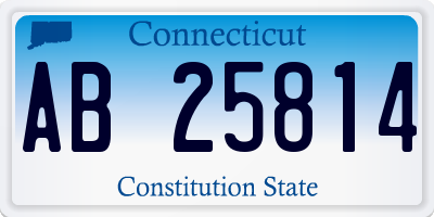 CT license plate AB25814