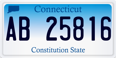 CT license plate AB25816