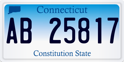 CT license plate AB25817